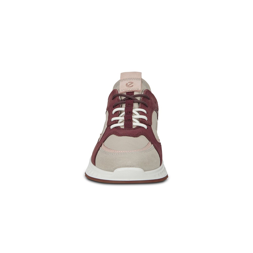 Tenis Mujer - ECCO St.1 - Beige/Rojos - DEM452610